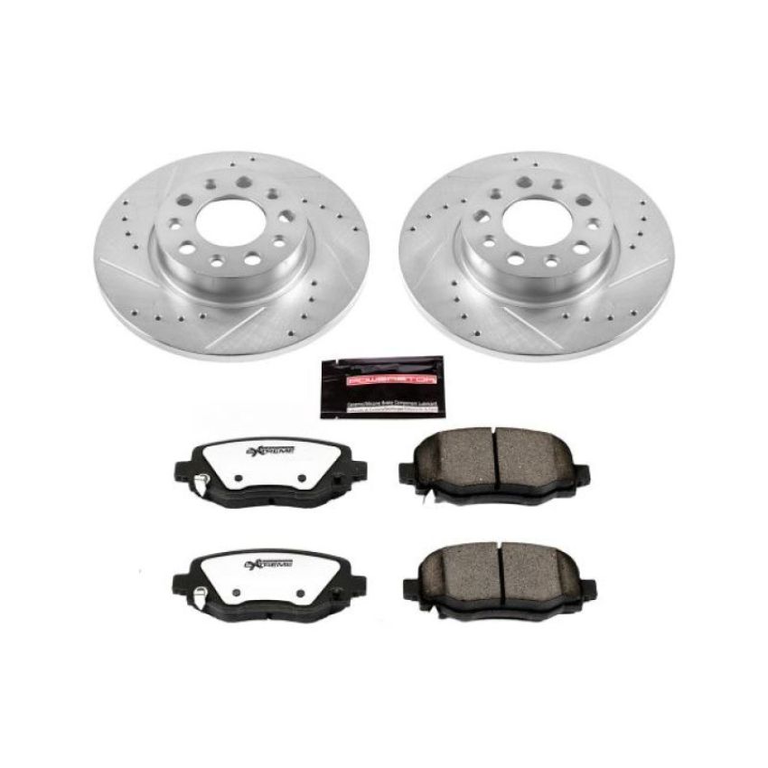PowerStop K7301-36 Z36 Truck and SUV Carbon-Fiber Ceramic Brake Pad and Drilled & Slotted Rotor Kit