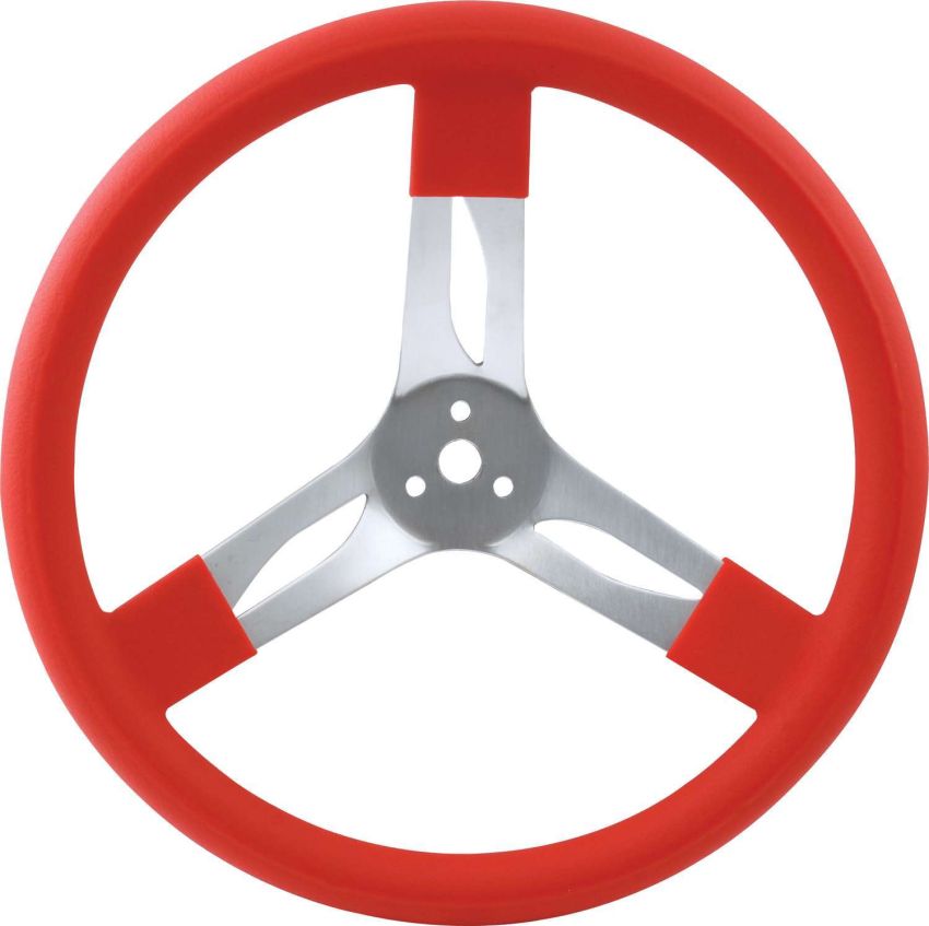 QUICKCAR RACING PRODUCTS QRP68-0011 15in Steering Wheel Alum Red