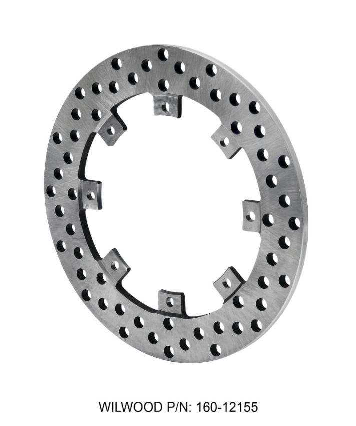 Wilwood 160-12155 Rotor-SuperAlloy-Rear Drag-Drilled 11.44 x .350 - 8 on 7.00in
