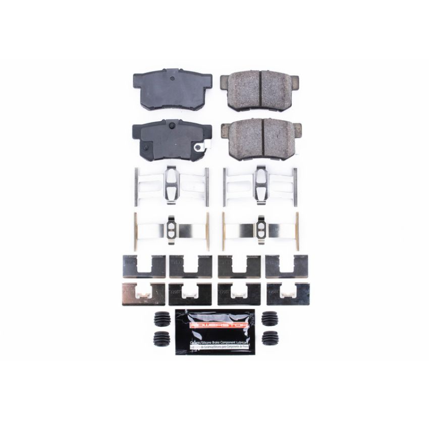 PowerStop Z23-537 PowerStop - Z23 Daily Driver Carbon-Fiber Ceramic Brake Pads with Hardware Kit