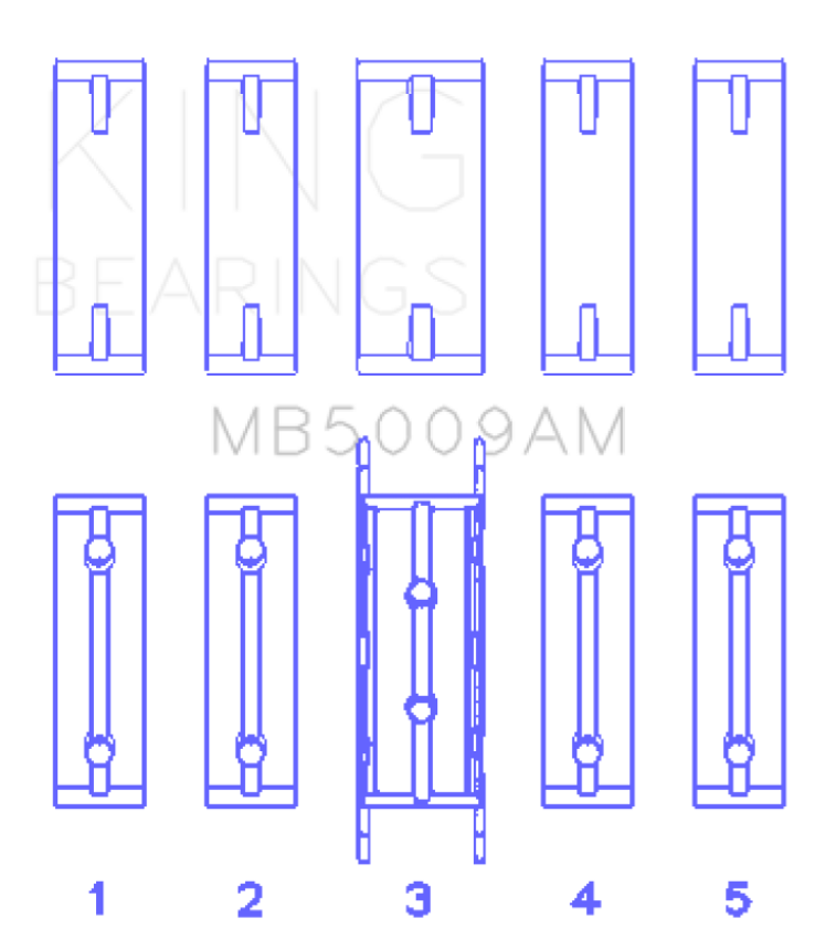 King Ford Fiesta 1.25i (ZETEC) Crankshaft Main Bearing Set