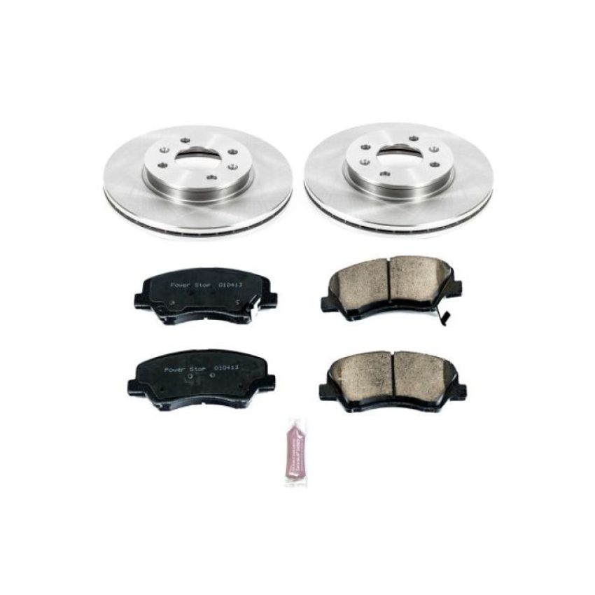 PowerStop KOE6508 OE Stock Replacement Low-Dust Ceramic Brake Pad and Rotor Kit