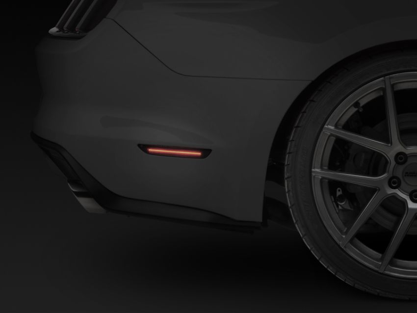 Raxiom 15-22 Ford Mustang Axial Series LED Side Marker Lights Rear (Smoked)