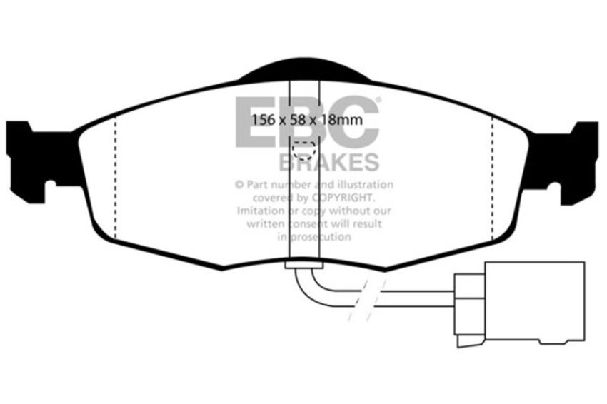 EBC Brakes UD1955 Ultimax OEM Replacement Brake Pads