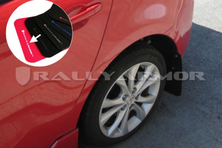 Rally Armor 2010+ Mazda3/Speed3 UR Red Mud Flap w/ White Logo