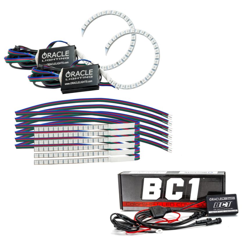 Oracle Lighting 1348-335 ORACLE Lighting 2018-2023 Ford Mustang ColorSHIFT┬о DRL Upgrade w/Halo Kit
