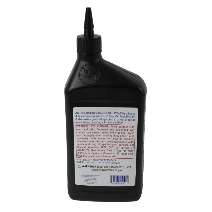 75W85 ACDelco DEXRON Gear Oil 19417365