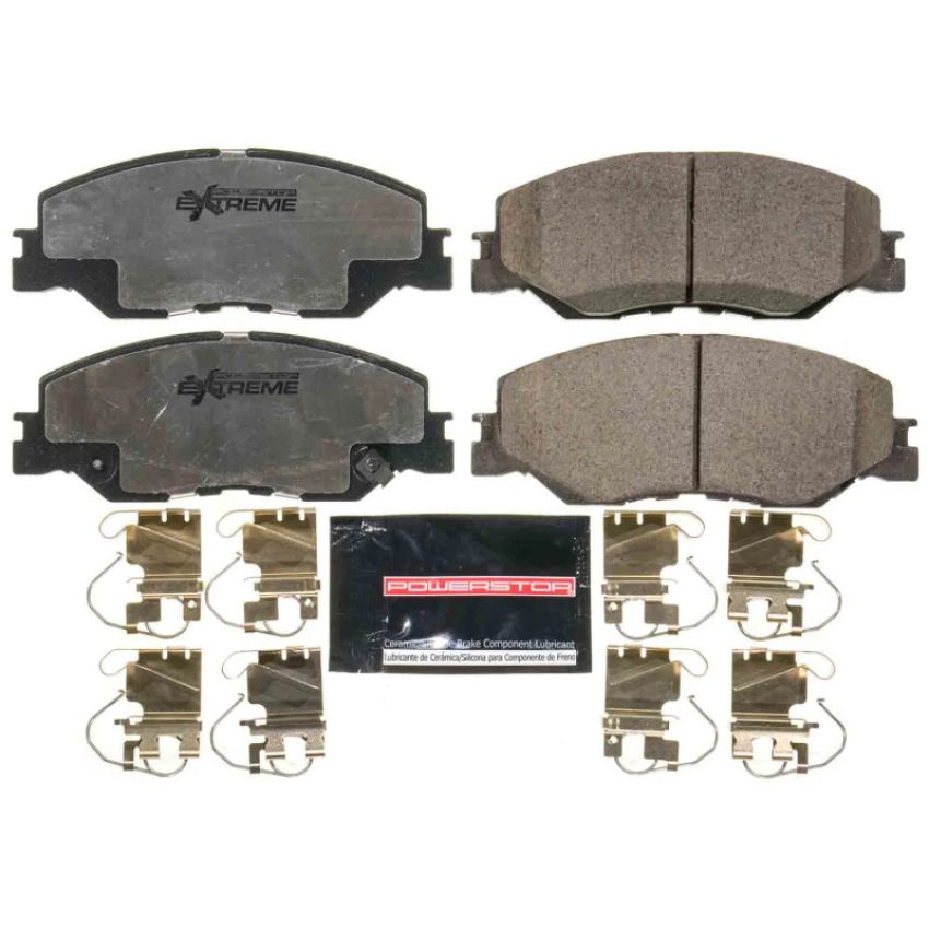 PowerStop Z26-2185 PowerStop - Z26 Performance Carbon-Fiber Ceramic Brake Pads with Hardware Kit