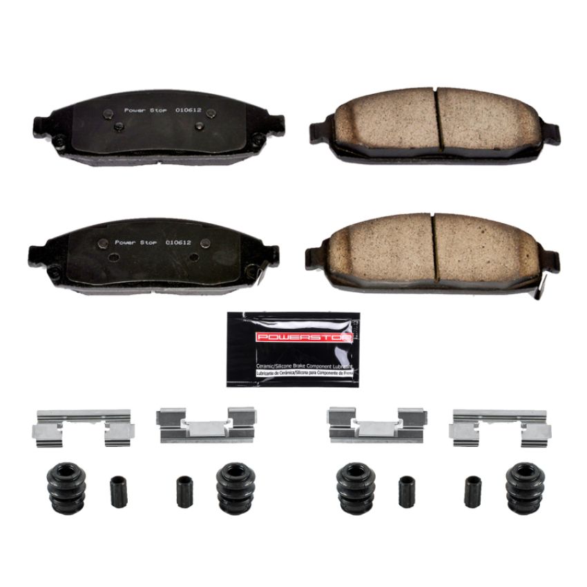 PowerStop Z23-1080 PowerStop - Z23 Daily Driver Carbon-Fiber Ceramic Brake Pads with Hardware Kit