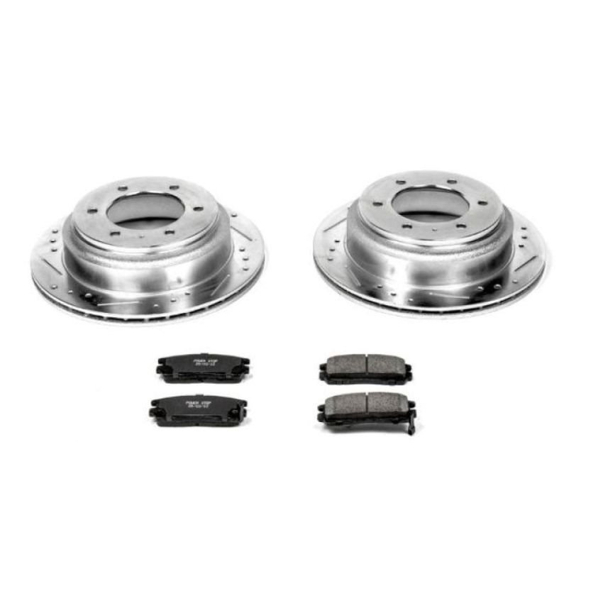 PowerStop K5029 Z23 Daily Driver Carbon-Fiber Ceramic Brake Pad and Drilled & Slotted Rotor Kit