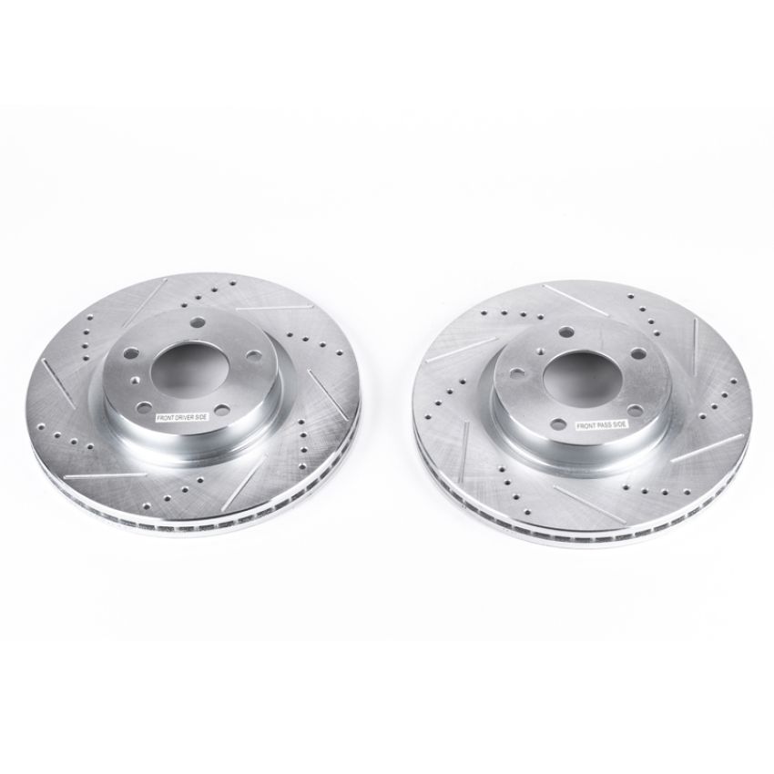 PowerStop JBR1105XPR PowerStop Evolution Performance Drilled, Slotted & Plated Brake Rotor Pair