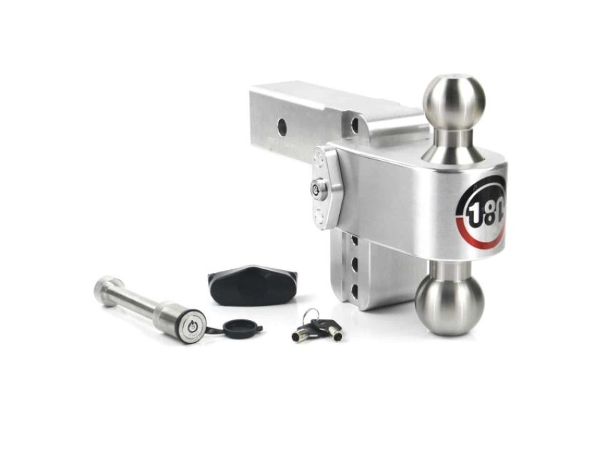Weigh Safe LTB4-2.5-KA 180 Hitch 4in Drop Hitch & 2.5in Shank (10K/18.5K GTWR) w/WS05 - Aluminum