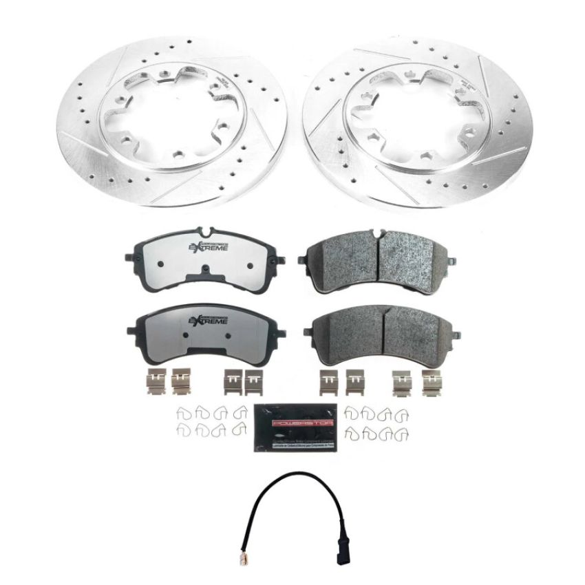 PowerStop K8992-36 Z36 Truck and SUV Carbon-Fiber Ceramic Brake Pad and Drilled & Slotted Rotor Kit
