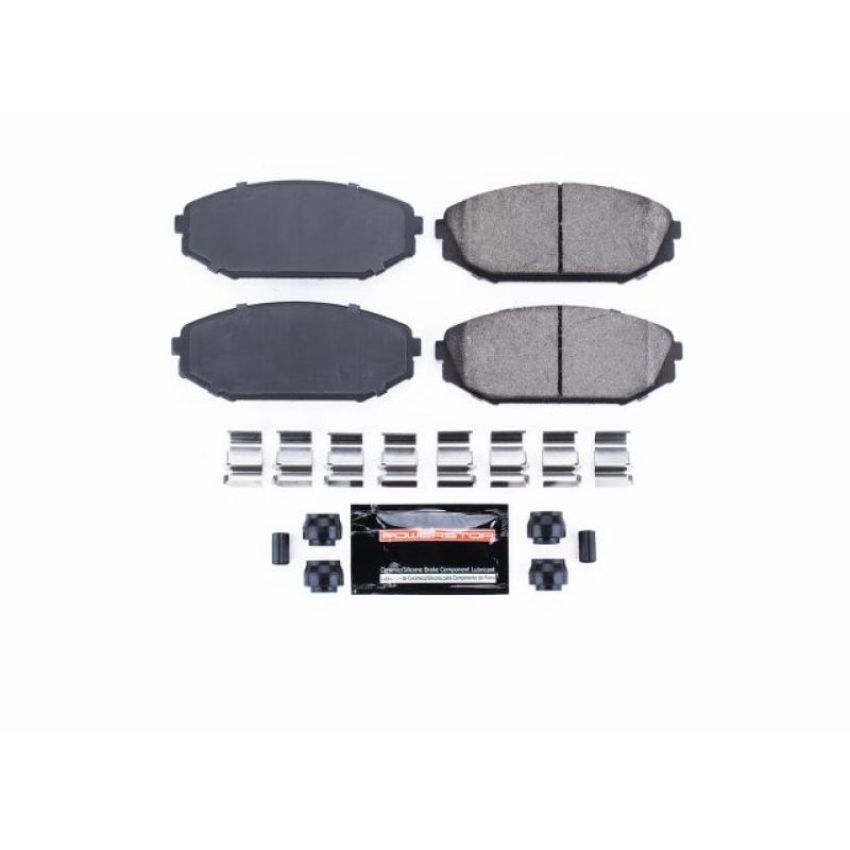 PowerStop Z23-793 PowerStop - Z23 Daily Driver Carbon-Fiber Ceramic Brake Pads with Hardware Kit