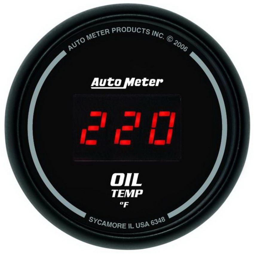 AutoMeter 6348 GAUGE, OIL TEMP, 2 1/16
