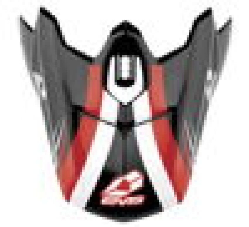 EVS H16T3W-VSBKWR T3 Works Visor - Black/White/Red