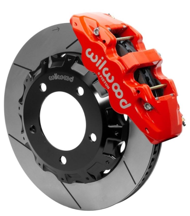 Wilwood 140-16046-r AERO6 Front Brake Kit Red 14.25in 2016-2018 Toyota Land Cruiser (J200) w/ Lines