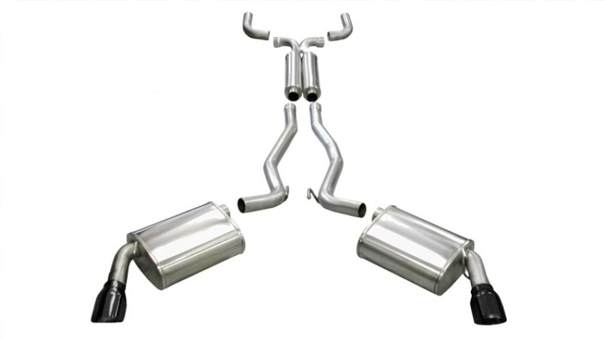 CORSA Performance 14953BLK Corsa 2010-2015 Chevrolet Camaro Coupe/Convertible RS 3.6L V6 Black Sport Cat-Back + XO Exhaust