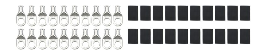 QUICKCAR RACING PRODUCTS QRP57-535-20 Ring Terminal 1/2in 4 Ga w/Heat Shrink 20pk