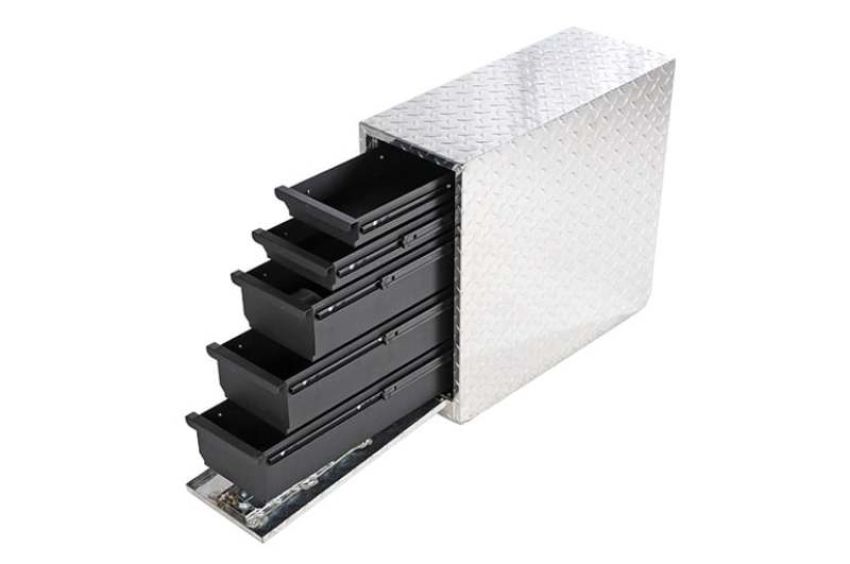 Dee Zee DZ95DA Deezee Universal Tool Box - Wheel Well Box With Drawers (Aluminum)