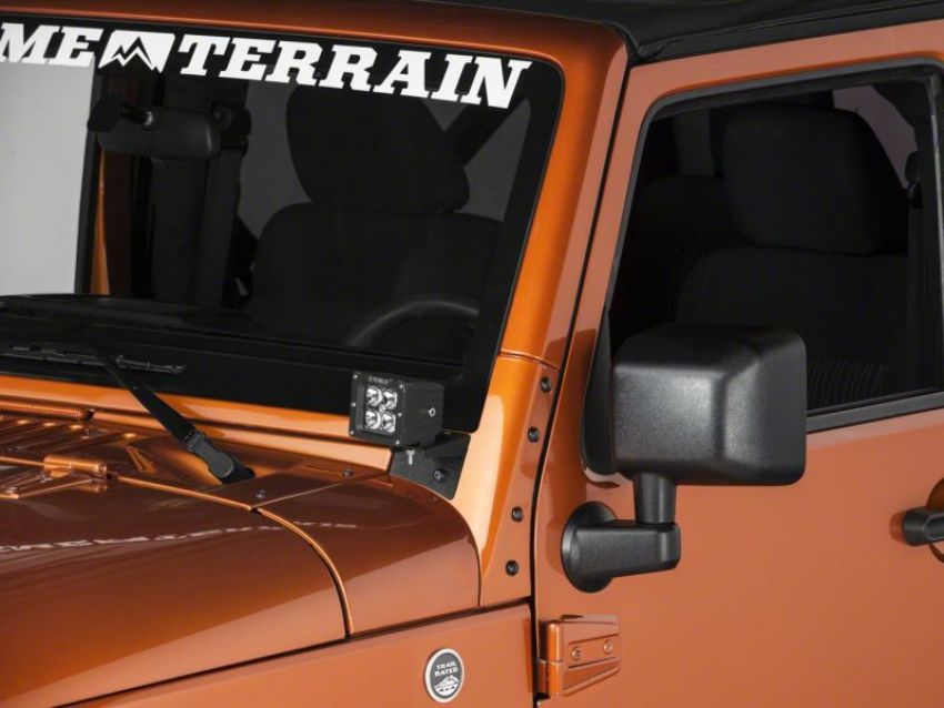 Raxiom J106736 07-18 Jeep Wrangler JK Windshield Mounted Light Brackets