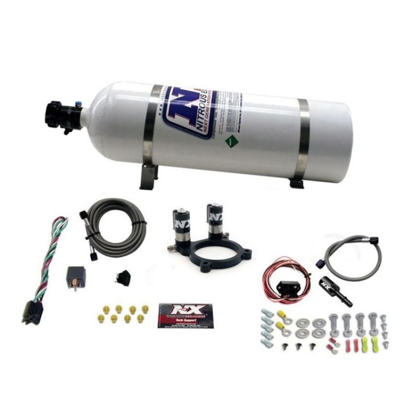 Nitrous Express 20952-15 FORD V6 NITROUS PLATE SYSTEM-3.5L AND 3.7L W/ 15LB BOTTLE