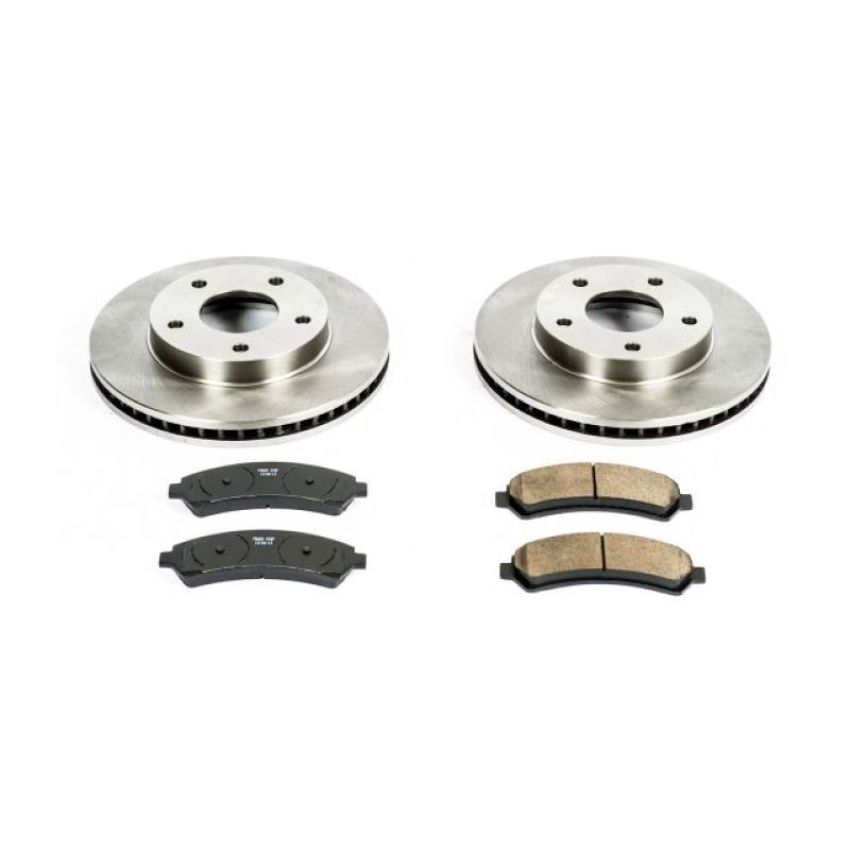 PowerStop KOE2004 OE Stock Replacement Low-Dust Ceramic Brake Pad and Rotor Kit