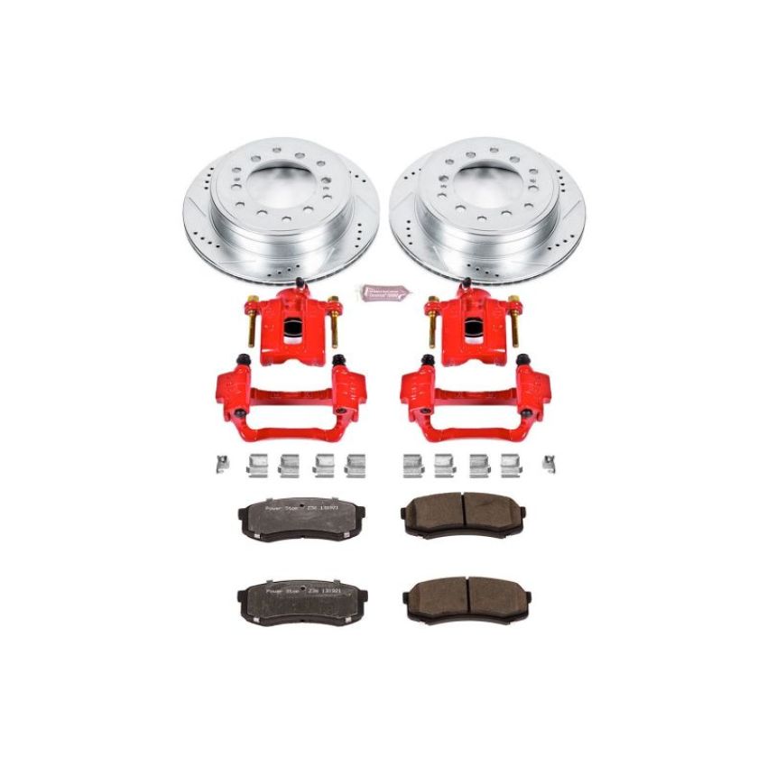 PowerStop KC5875-36 Z36 Truck and SUV Ceramic Brake Pad, Drilled & Slotted Rotor, and Caliper Kit