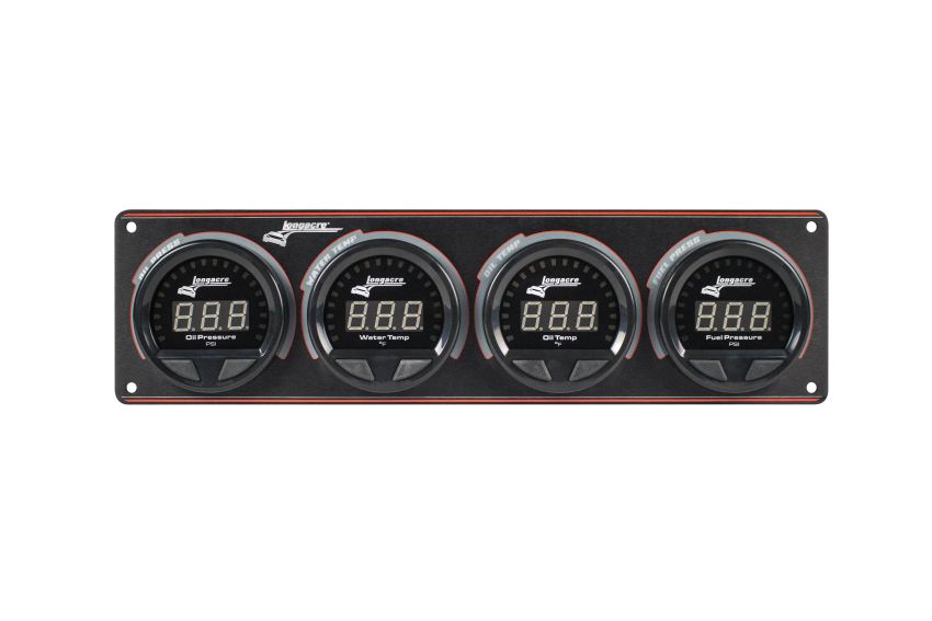 LONGACRE LON52-44666 Waterproof LED 4 Gauge Panel OP/WT/OT/FP