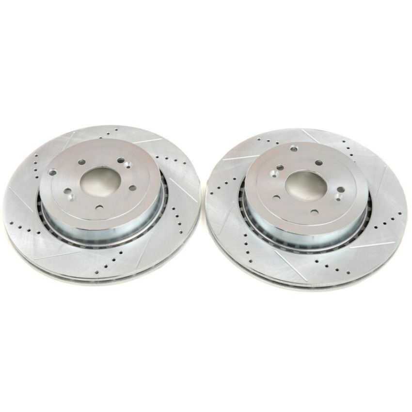 PowerStop JBR1792XPR PowerStop Evolution Performance Drilled, Slotted & Plated Brake Rotor Pair