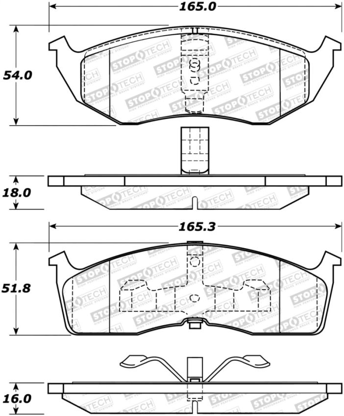 Stoptech 308.07300 Street Brake Pads