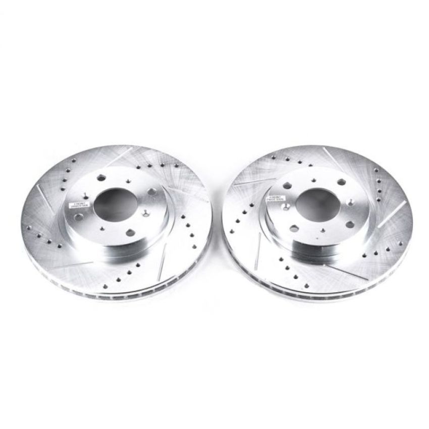 PowerStop JBR707XPR PowerStop Evolution Performance Drilled, Slotted & Plated Brake Rotor Pair