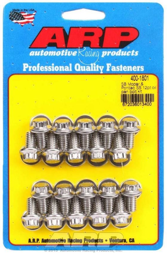ARP ARP400-1801 S/S Oil Pan Bolt Kit