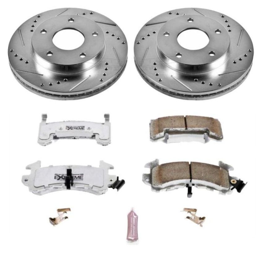 PowerStop K3003-26 Z26 Street Performance Ceramic Brake Pad and Drilled & Slotted Rotor Kit