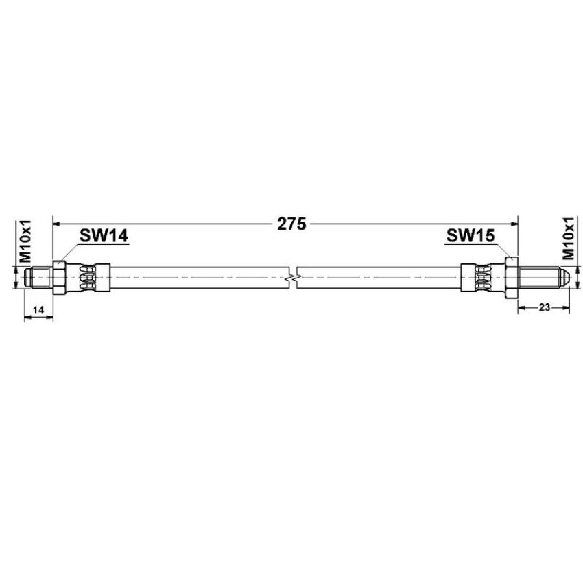 ATE 331213 ATE Original Front Brake Hydraulic Hose for Saab 331213