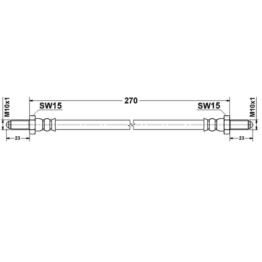 ATE 331369 ATE Original Rear Brake Hydraulic Hose for Saab 331369