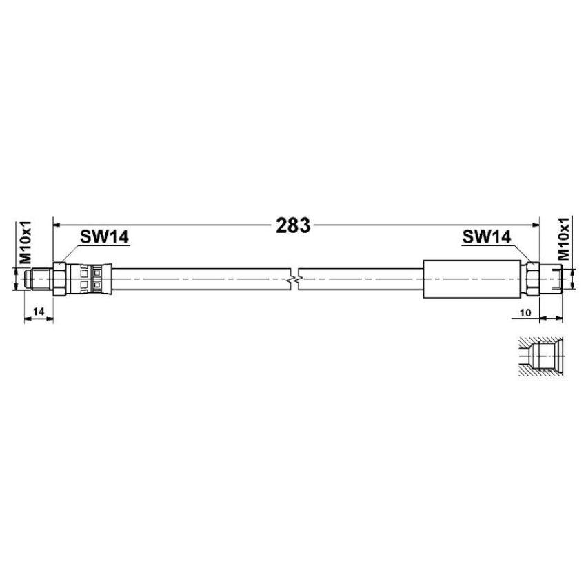 ATE 331395 ATE Original Rear Brake Hydraulic Hose for BMW 331395