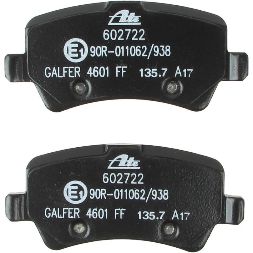 ATE 602722 ATE Original Semi-Metallic Rear Disc Brake Pad Set 602722 for Land Rover, Volvo