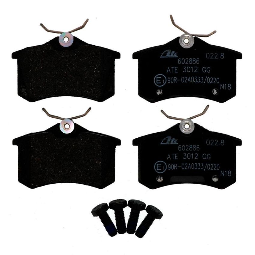 ATE 602886 ATE Original Semi-Metallic Rear Disc Brake Pad Set 602886 for Audi, Volkswagen