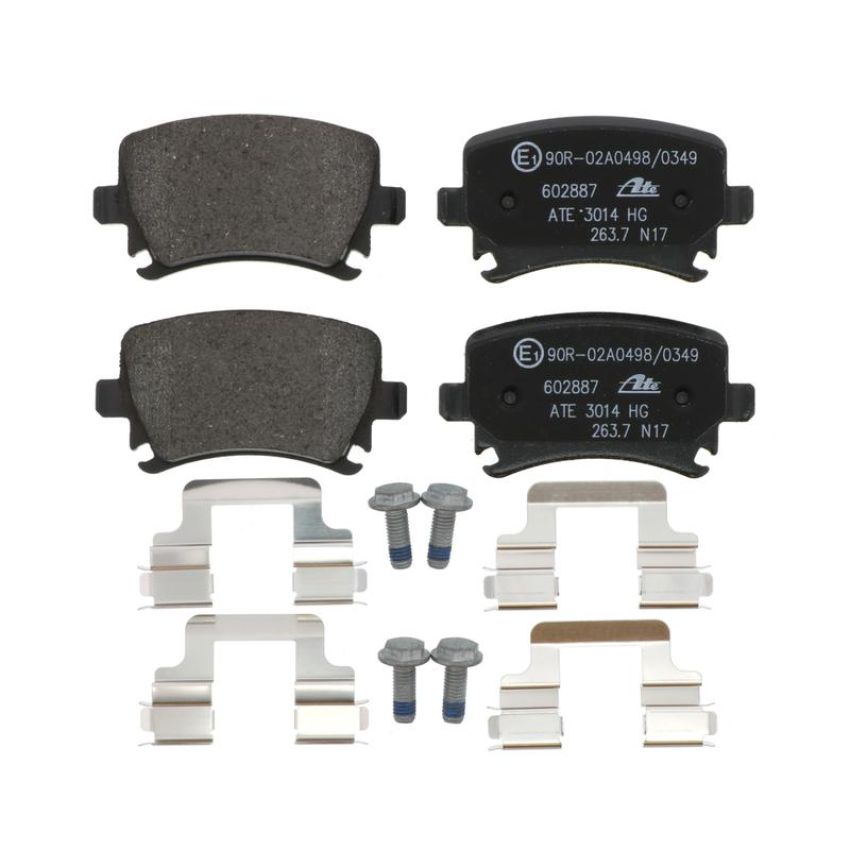 ATE 602887 ATE Original Semi-Metallic Rear Disc Brake Pad Set 602887 for Audi, Volkswagen