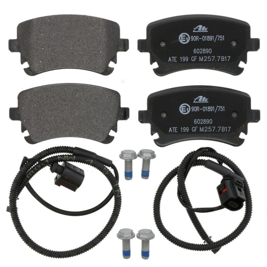ATE 602890 ATE Original Semi-Metallic Rear Disc Brake Pad Set 602890 for Audi, Volkswagen
