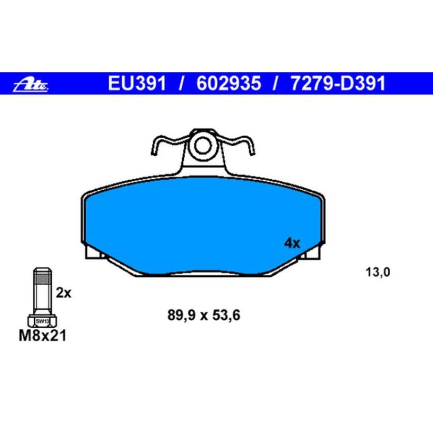 ATE 602935 ATE Original Semi-Metallic Rear Disc Brake Pad Set 602935 for Volvo