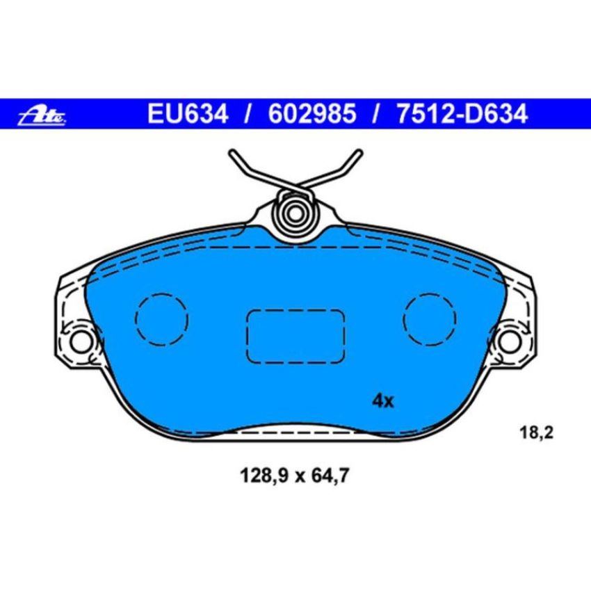 ATE 602985 ATE Original Semi-Metallic Front Disc Brake Pad Set 602985 for Volvo