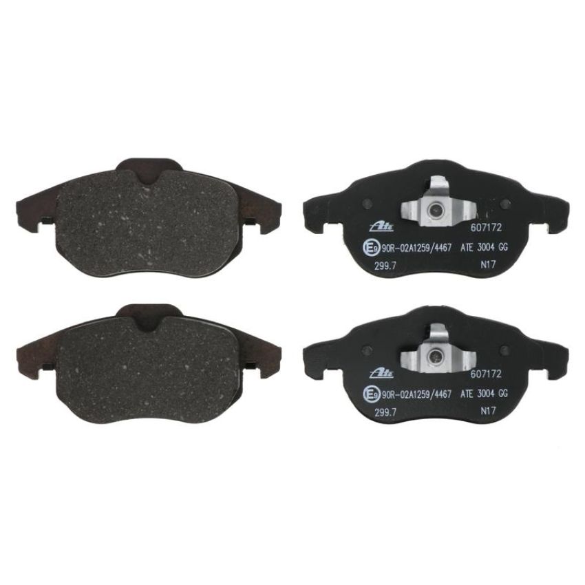 ATE 607172 ATE Original Semi-Metallic Front Disc Brake Pad Set 607172 for Saab
