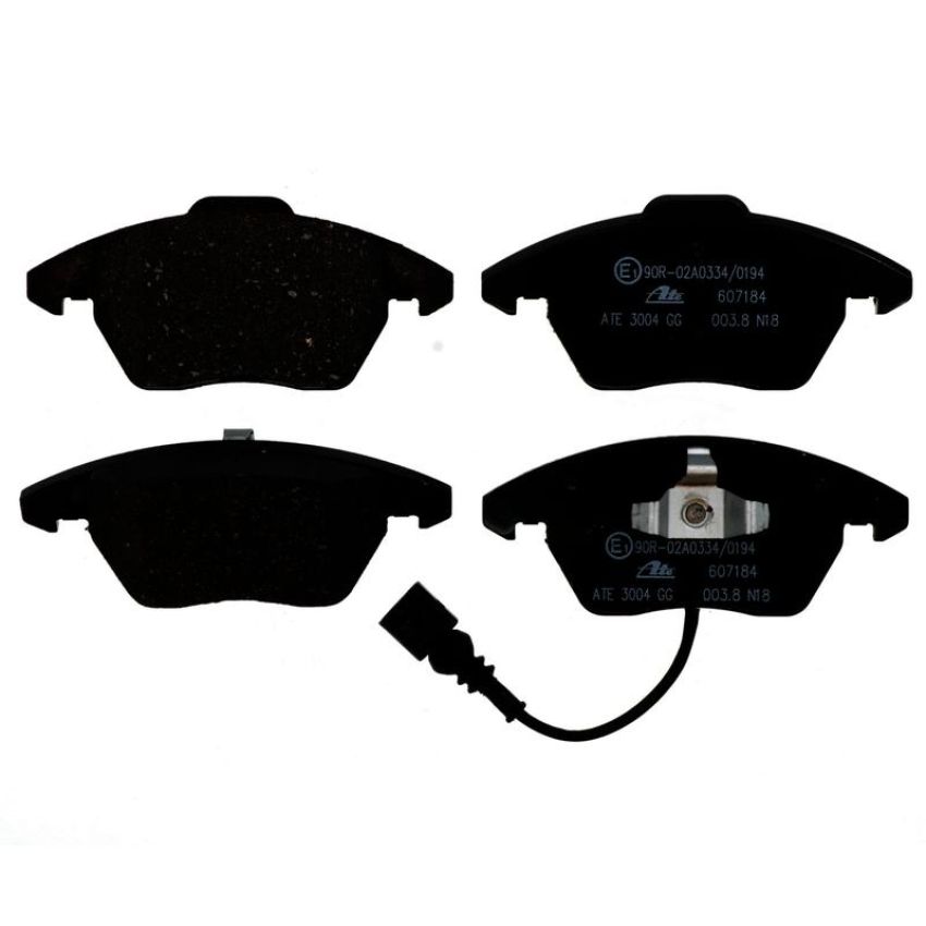 ATE 607184 ATE Original Semi-Metallic Front Disc Brake Pad Set 607184 for Audi, Volkswagen