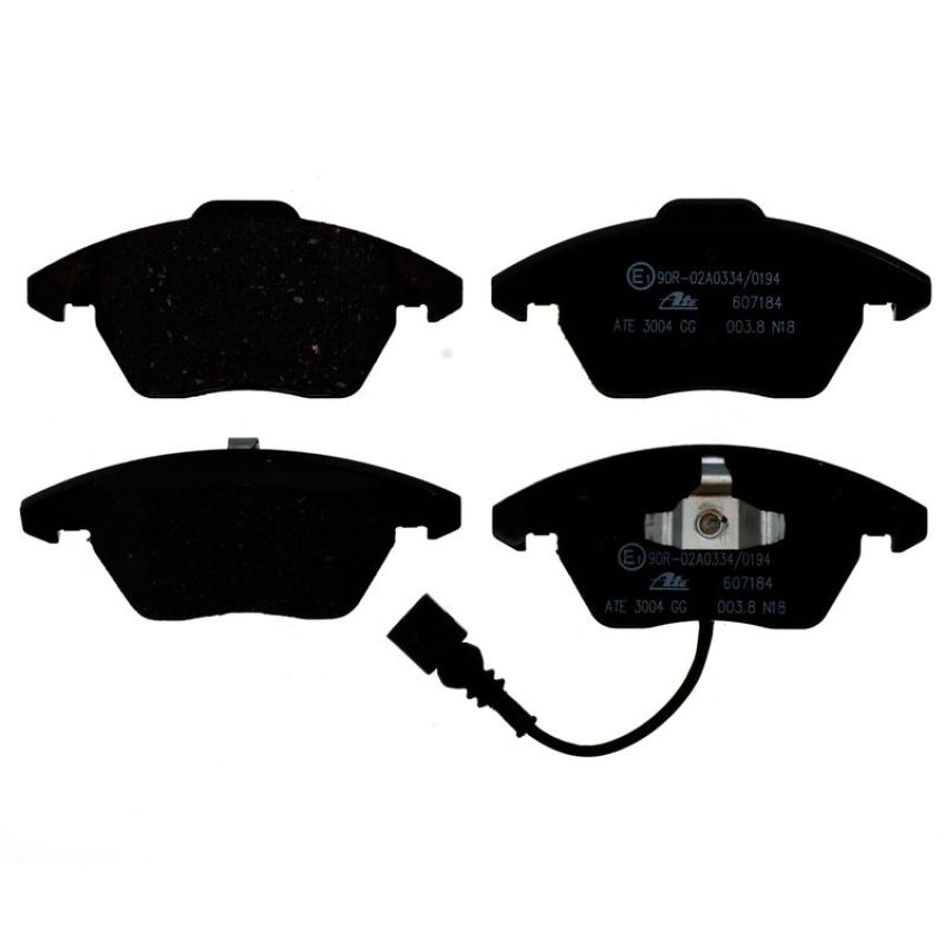 ATE 607184 ATE Original Semi-Metallic Front Disc Brake Pad Set 607184 for Audi, Volkswagen
