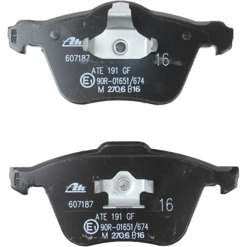 ATE 607187 ATE Original Semi-Metallic Front Disc Brake Pad Set 607187 for Volvo