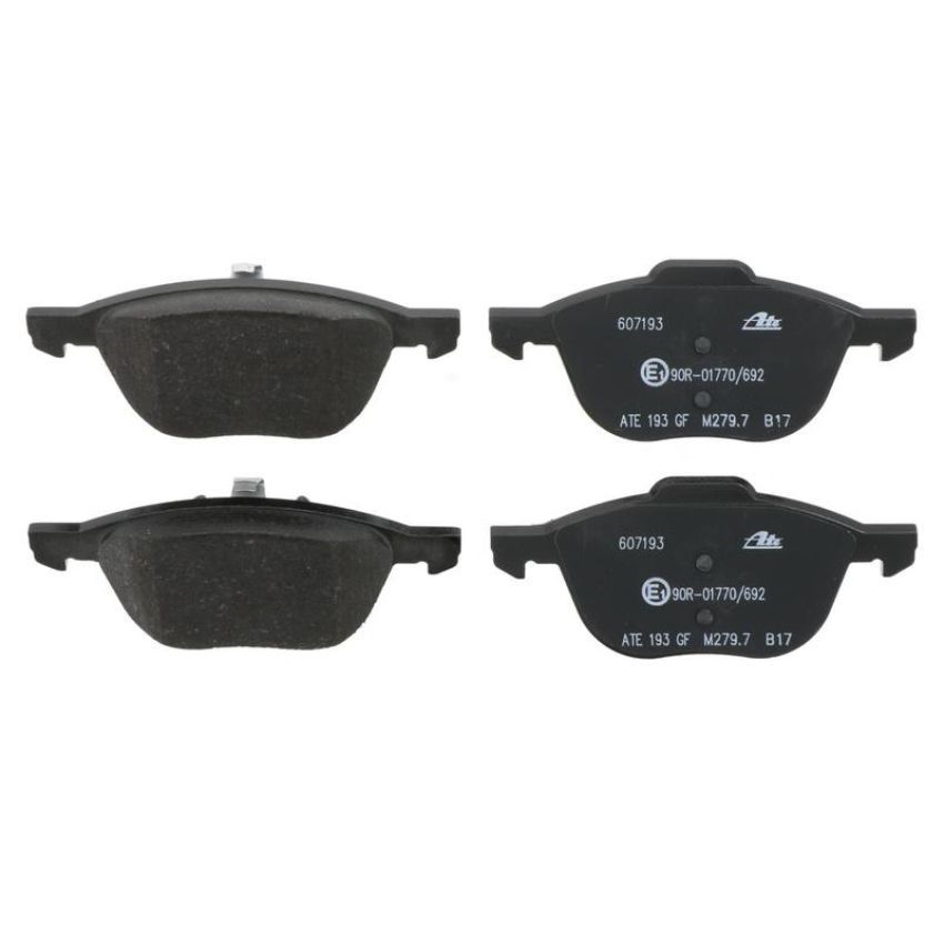 ATE 607193 ATE Semi-Metallic Front Disc Brake Pad Set 607193 for Ford, Mazda, Volvo