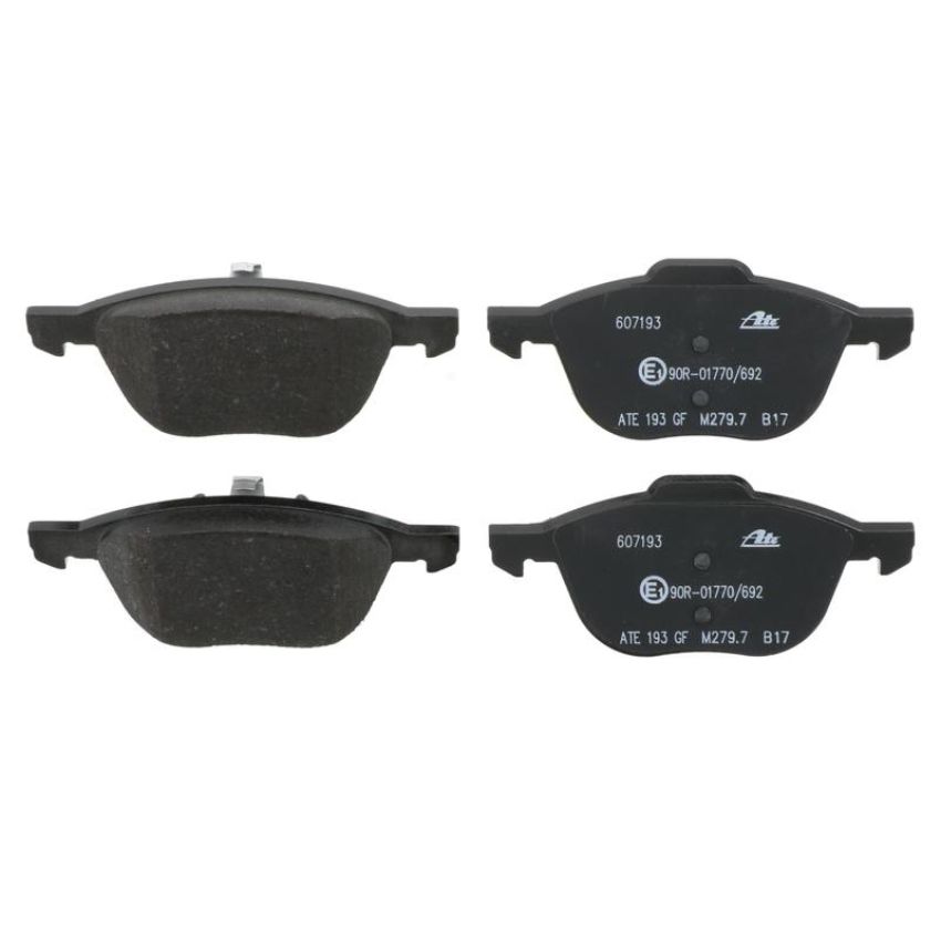 ATE 607193 ATE Semi-Metallic Front Disc Brake Pad Set 607193 for Ford, Mazda, Volvo