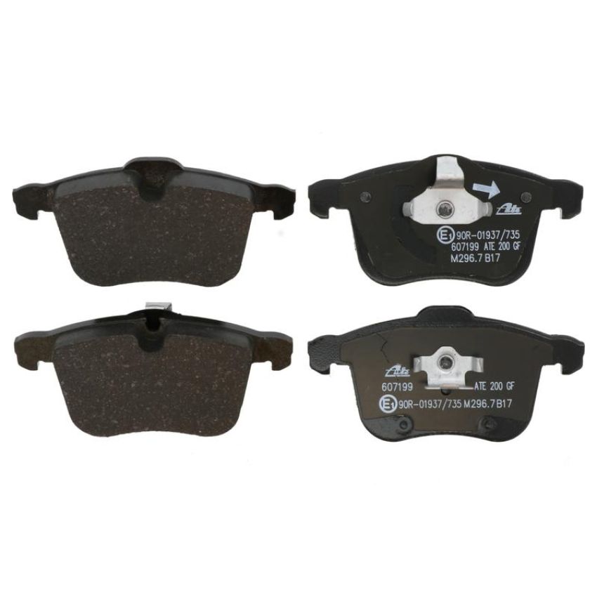 ATE 607199 ATE Original Semi-Metallic Front Disc Brake Pad Set 607199 for Saab